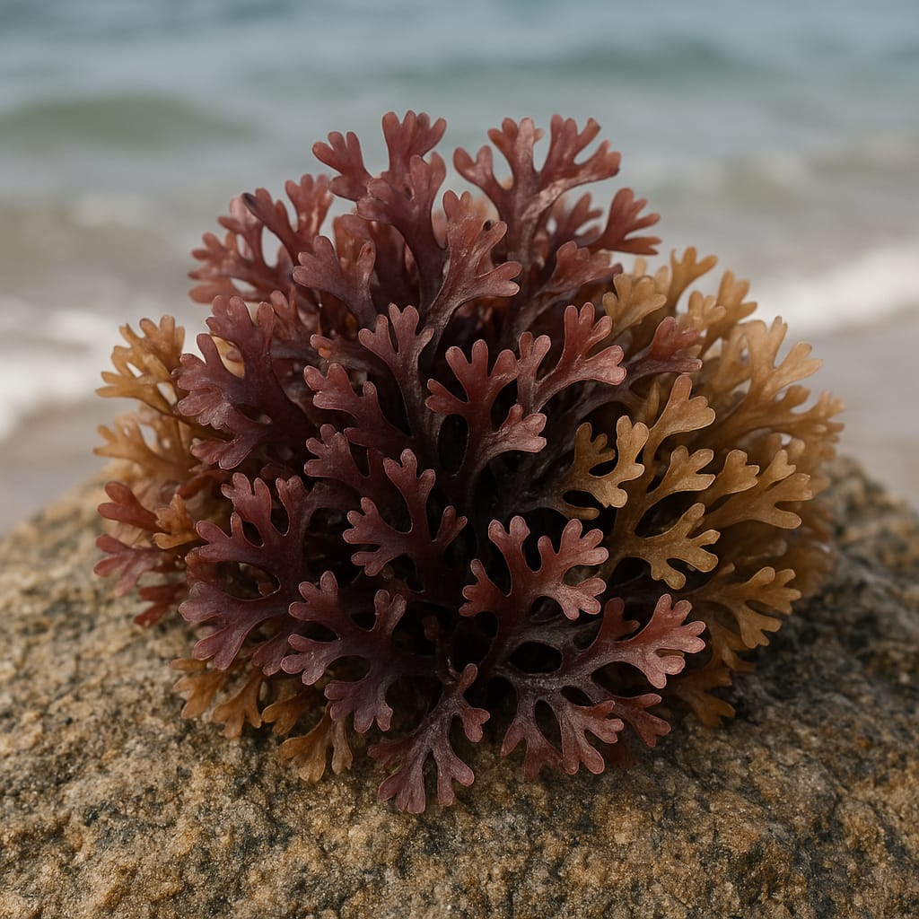 Carraghénane ou Chondrus crispus encore appelée pioka, mousse d'Irlande