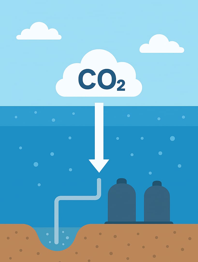 Stockage de CO2 injectés sous le fond marin